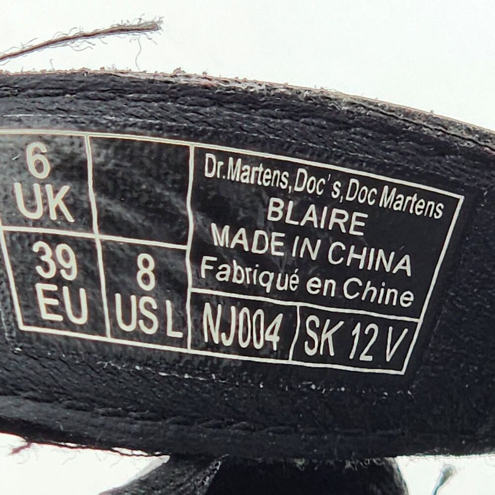 Dr. Martens Blaire Leather Strap Chunky Platform Sandals Black Size 8 - Picture 7 of 8